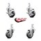 Service Caster 3 Inch Thermoplastic Rubber Swivel 7/8 Inch Square Stem Caster Brakes SCC, 2PK SCC-SQ20S314-TPRB-TLB-78-2-S-2 - alternate 5